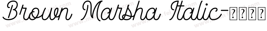 Brown Marsha Italic字体转换